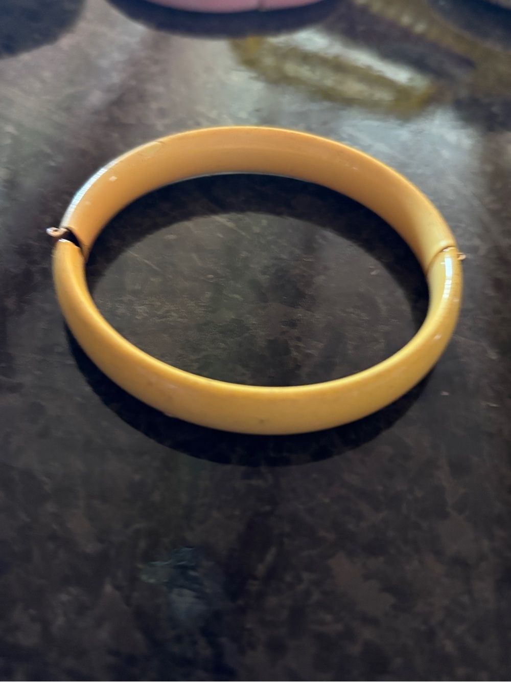 Yellow Hinged Bangle Bracelet - Women Jewelry